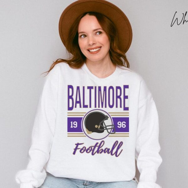 Wule Shop Baltimore Football Shirt, Distressed Baltimore Football Sweatshirt, Game Day Shirt, For Women & Men, Sweatshirt, Baltimore Football Fan Gift